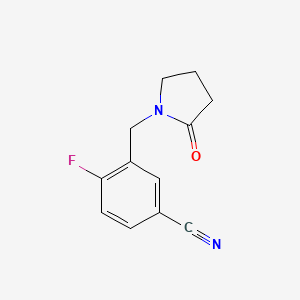 4-Fluoro-3-[(2-oxopyrrolidin-1-yl)methyl]benzonitrile