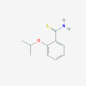 molecular formula C10H13NOS B3363159 2-(Propan-2-yloxy)benzene-1-carbothioamide CAS No. 1017031-17-2