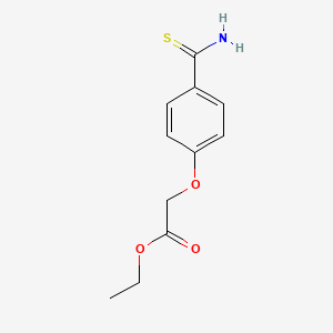 molecular formula C11H13NO3S B3363166 Ethyl 2-(4-carbamothioylphenoxy)acetate CAS No. 1017036-46-2