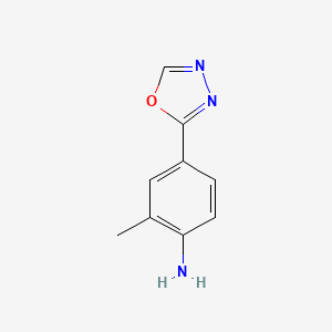 molecular formula C9H9N3O B3363172 2-Methyl-4-(1,3,4-oxadiazol-2-yl)aniline CAS No. 1017045-81-6
