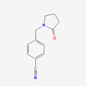 molecular formula C12H12N2O B3363174 4-[(2-Oxopyrrolidin-1-yl)methyl]benzonitrile CAS No. 1017045-93-0
