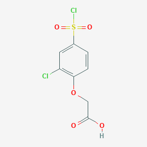 molecular formula C8H6Cl2O5S B3363185 2-[2-Chloro-4-(chlorosulfonyl)phenoxy]acetic acid CAS No. 1017055-32-1