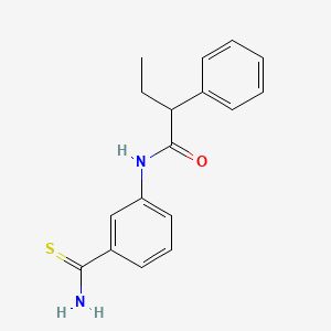 molecular formula C17H18N2OS B3363188 N-(3-carbamothioylphenyl)-2-phenylbutanamide CAS No. 1017090-19-5
