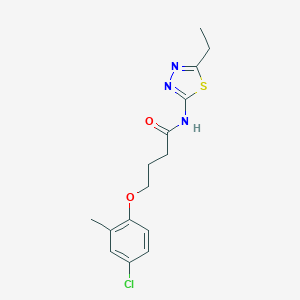 molecular formula C15H18ClN3O2S B336320 4-(4-chloro-2-methylphenoxy)-N-(5-ethyl-1,3,4-thiadiazol-2-yl)butanamide 