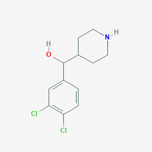 molecular formula C12H15Cl2NO B3363202 (3,4-Dichloro-phenyl)-piperidin-4-yl-methanol CAS No. 1017201-90-9