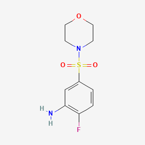 molecular formula C10H13FN2O3S B3363209 2-Fluoro-5-(morpholine-4-sulfonyl)aniline CAS No. 1017390-45-2