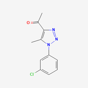 molecular formula C11H10ClN3O B3363212 1-[1-(3-chlorophenyl)-5-methyl-1H-1,2,3-triazol-4-yl]ethan-1-one CAS No. 1017399-61-9