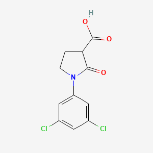 molecular formula C11H9Cl2NO3 B3363221 1-(3,5-Dichlorophenyl)-2-oxopyrrolidine-3-carboxylic acid CAS No. 1017427-84-7