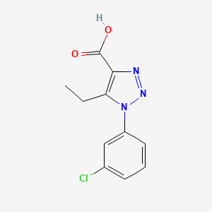 molecular formula C11H10ClN3O2 B3363229 1-(3-chlorophenyl)-5-ethyl-1H-1,2,3-triazole-4-carboxylic acid CAS No. 1017457-41-8