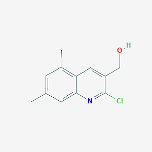 molecular formula C12H12ClNO B3363237 (2-Chloro-5,7-dimethylquinolin-3-yl)methanol CAS No. 1017464-08-2