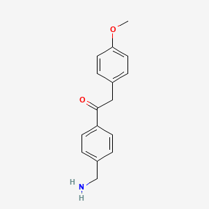 molecular formula C16H17NO2 B3363244 1-(4-(Aminomethyl)phenyl)-2-(4-methoxyphenyl)ethanone CAS No. 1017781-55-3