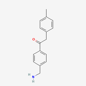 molecular formula C16H17NO B3363254 1-(4-(Aminomethyl)phenyl)-2-(p-tolyl)ethanone CAS No. 1017781-79-1