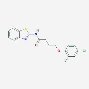 molecular formula C18H17ClN2O2S B336326 N-(1,3-benzothiazol-2-yl)-4-(4-chloro-2-methylphenoxy)butanamide 