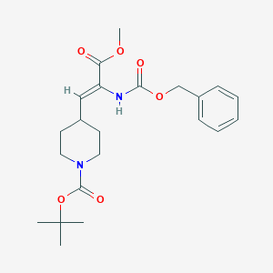 molecular formula C22H30N2O6 B3363270 tert-butyl 4-[(Z)-3-methoxy-3-oxo-2-(phenylmethoxycarbonylamino)prop-1-enyl]piperidine-1-carboxylate CAS No. 1017789-36-4