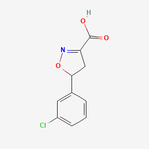 5-(3-Chlorophenyl)-4,5-dihydroisoxazole-3-carboxylic acid