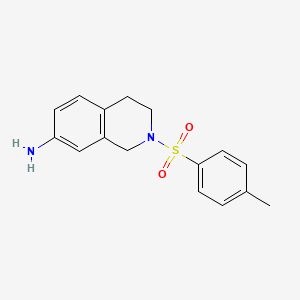 molecular formula C16H18N2O2S B3363288 2-[(4-Methylphenyl)sulfonyl]-1,2,3,4-tetrahydroisoquinolin-7-amine CAS No. 1018288-51-1
