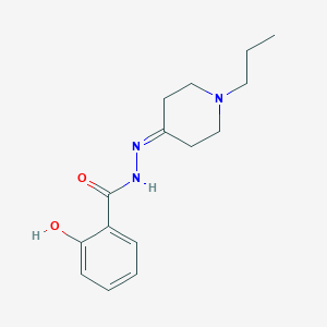 2-hydroxy-N'-(1-propylpiperidin-4-ylidene)benzohydrazide