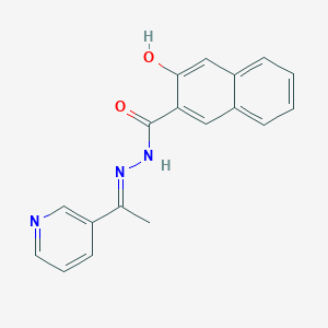 molecular formula C18H15N3O2 B336330 3-hydroxy-N'-[1-(3-pyridinyl)ethylidene]-2-naphthohydrazide 