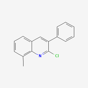 molecular formula C16H12ClN B3363303 2-Chloro-8-methyl-3-phenylquinoline CAS No. 1018616-74-4