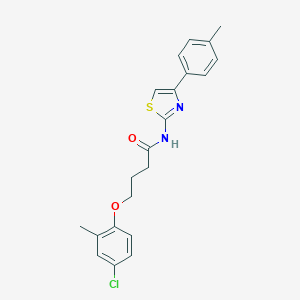 molecular formula C21H21ClN2O2S B336331 4-(4-chloro-2-methylphenoxy)-N-[4-(4-methylphenyl)-1,3-thiazol-2-yl]butanamide 