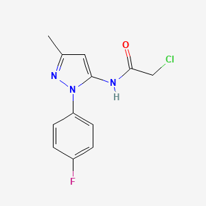 B3363310 2-chloro-N-[1-(4-fluorophenyl)-3-methyl-1H-pyrazol-5-yl]acetamide CAS No. 1019067-51-6