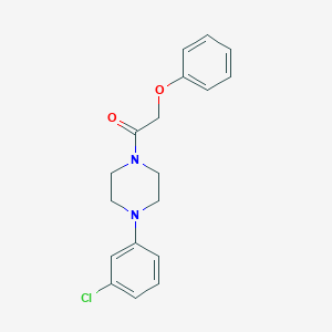 molecular formula C18H19ClN2O2 B336333 1-(3-Chlorophenyl)-4-(phenoxyacetyl)piperazine 