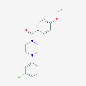 molecular formula C19H21ClN2O2 B336336 1-(3-Chlorophenyl)-4-(4-ethoxybenzoyl)piperazine 