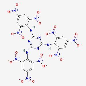 molecular formula C21H9N15O18 B3363363 1,3,5-Triazine-2,4,6-triamine, N,N',N''-tris(2,4,6-trinitrophenyl)- CAS No. 10201-29-3