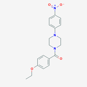 molecular formula C19H21N3O4 B336338 (4-Ethoxy-phenyl)-[4-(4-nitro-phenyl)-piperazin-1-yl]-methanone 