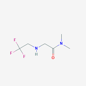 molecular formula C6H11F3N2O B3363387 N,N-dimethyl-2-[(2,2,2-trifluoroethyl)amino]acetamide CAS No. 1021145-85-6