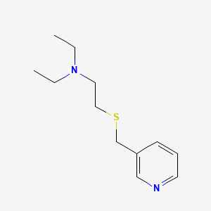 molecular formula C12H20N2S B3363400 Pyridine, 3-(((2-(diethylamino)ethyl)thio)methyl)- CAS No. 102206-55-3