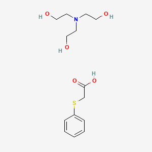 molecular formula C14H23NO5S B3363449 ACETIC ACID, (PHENYLTHIO)-, compd. with 2,2',2''-NITRILOTRISETHANOL (1:1) CAS No. 102582-86-5