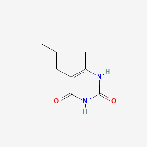 molecular formula C8H12N2O2 B3363456 Uracil, 6-methyl-5-propyl- CAS No. 102613-26-3