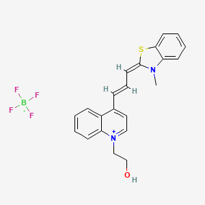 molecular formula C22H21BF4N2OS B3363472 1-(2-Hydroxyethyl)-4-(3-(3-methyl-2(3h)-benzothiazolylidene)-1-propenyl)quinolinium tetrafluoroborate CAS No. 1029939-19-2