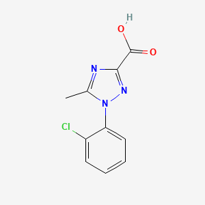 molecular formula C10H8ClN3O2 B3363494 1-(2-chlorophenyl)-5-methyl-1H-1,2,4-triazole-3-carboxylic acid CAS No. 103058-59-9
