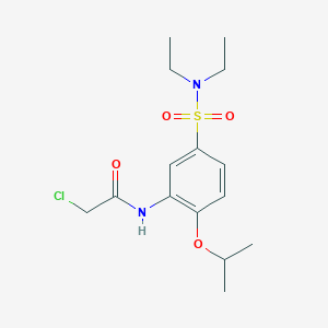 molecular formula C15H23ClN2O4S B3363507 2-chloro-N-[5-(diethylsulfamoyl)-2-(propan-2-yloxy)phenyl]acetamide CAS No. 1031130-88-7