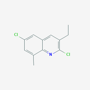 molecular formula C12H11Cl2N B3363523 2,6-Dichloro-3-ethyl-8-methylquinoline CAS No. 1031927-98-6