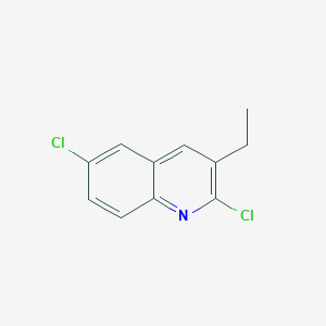molecular formula C11H9Cl2N B3363529 2,6-Dichloro-3-ethylquinoline CAS No. 1031927-99-7