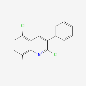 molecular formula C16H11Cl2N B3363541 2,5-Dichloro-8-methyl-3-phenylquinoline CAS No. 1031928-13-8