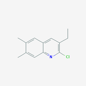 molecular formula C13H14ClN B3363544 2-Chloro-3-ethyl-6,7-dimethylquinoline CAS No. 1031928-14-9