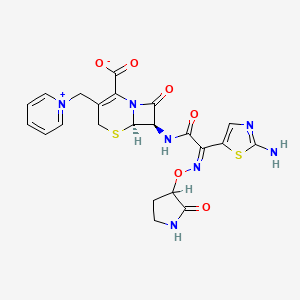 molecular formula C22H21N7O6S2 B3363563 Cefempidone CAS No. 103238-57-9