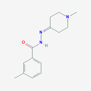 3-methyl-N'-(1-methyl-4-piperidinylidene)benzohydrazide