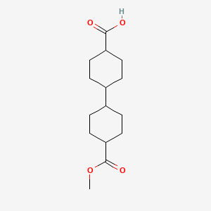 molecular formula C15H24O4 B3363583 4-(4-Methoxycarbonylcyclohexyl)cyclohexane-1-carboxylic acid CAS No. 1035265-72-5