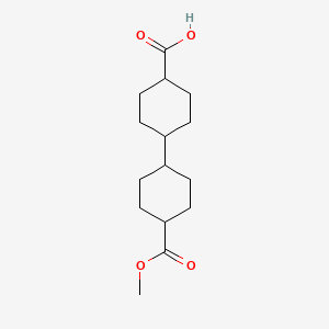 4-(4-Methoxycarbonylcyclohexyl)cyclohexane-1-carboxylic acid