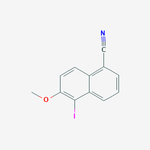 molecular formula C12H8INO B3363586 5-Iodo-6-methoxynaphthalene-1-carbonitrile CAS No. 103604-48-4