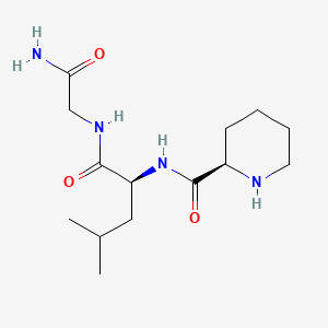 molecular formula C14H26N4O3 B3363593 Pipecolyl-leucyl-glycinamide CAS No. 103616-64-4
