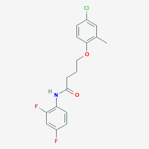 molecular formula C17H16ClF2NO2 B336368 4-(4-chloro-2-methylphenoxy)-N-(2,4-difluorophenyl)butanamide 