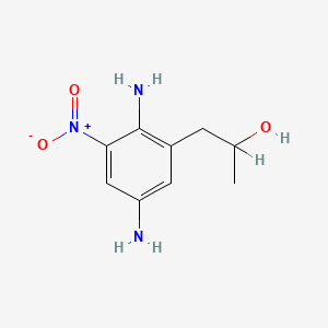 molecular formula C9H13N3O3 B3363698 4-Amino-3-nitro-5-beta-hydroxypropylaniline CAS No. 104535-31-1