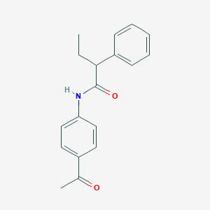 molecular formula C18H19NO2 B336370 N-(4-acetylphenyl)-2-phenylbutanamide 