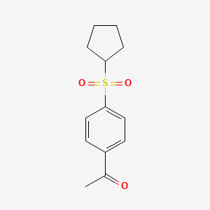 molecular formula C13H16O3S B3363728 1-[4-(环戊烷磺酰基)苯基]乙-1-酮 CAS No. 1049873-22-4